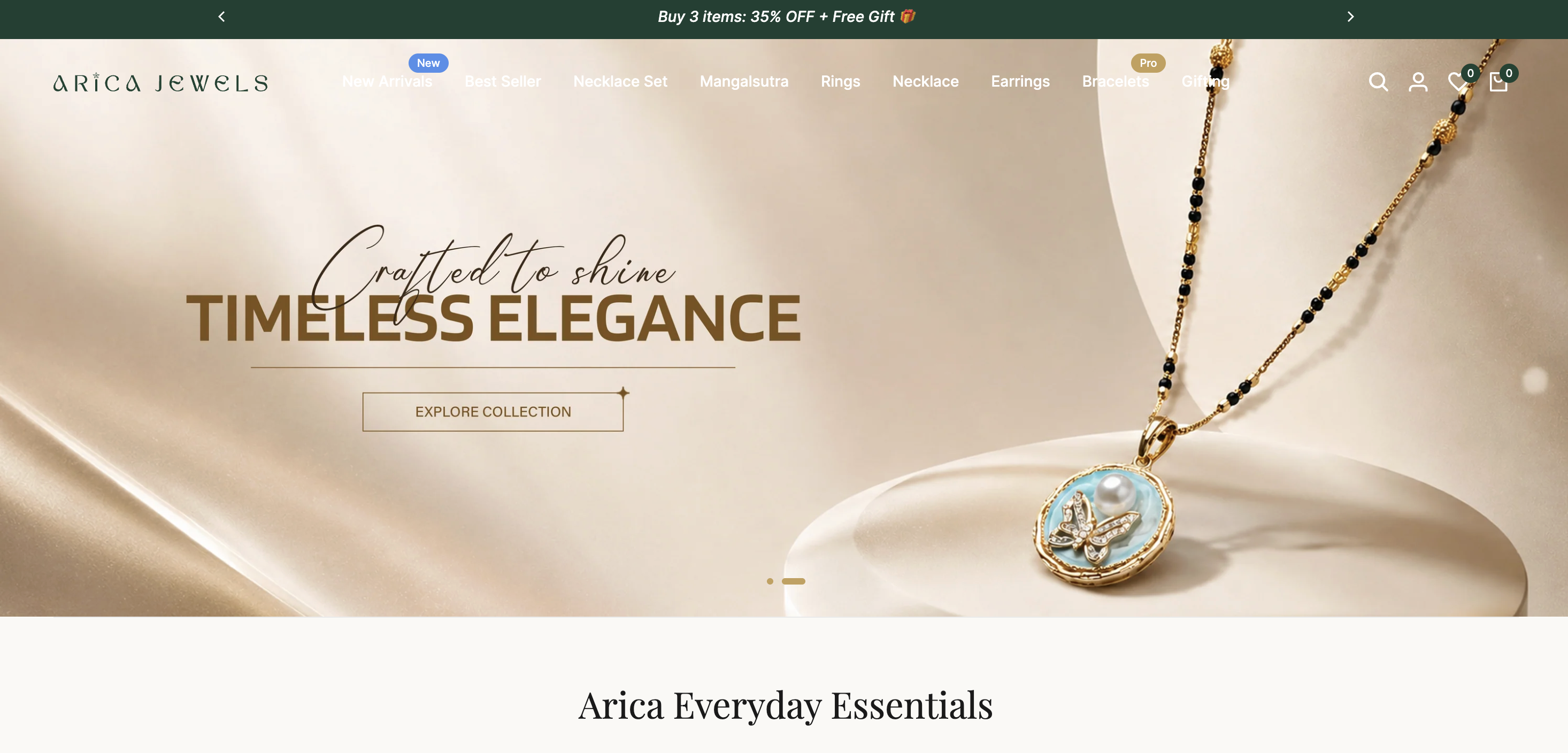 How The4 set up a premium Ecomus store for jewelry brand Arica Jewels