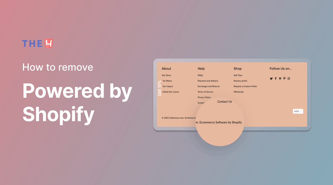 How to remove “Powered by Shopify” - The4™ Free & Premium Shopify Theme