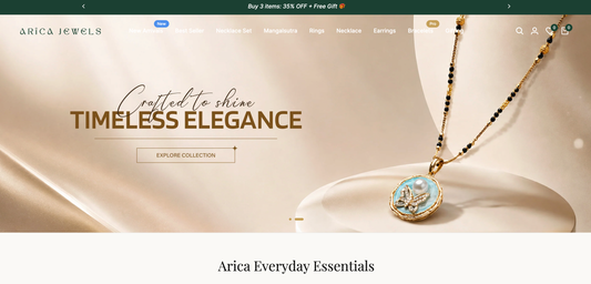 How The4 set up a premium Ecomus store for jewelry brand Arica Jewels