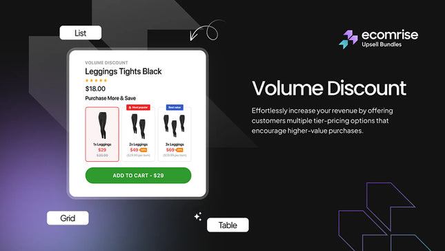 EcomRise: Upsell & Bundles