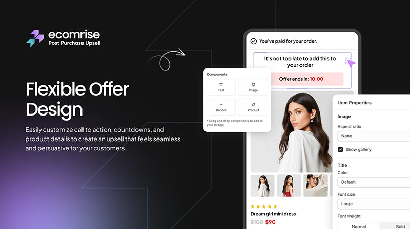 EcomRise: Post Purchase Upsell