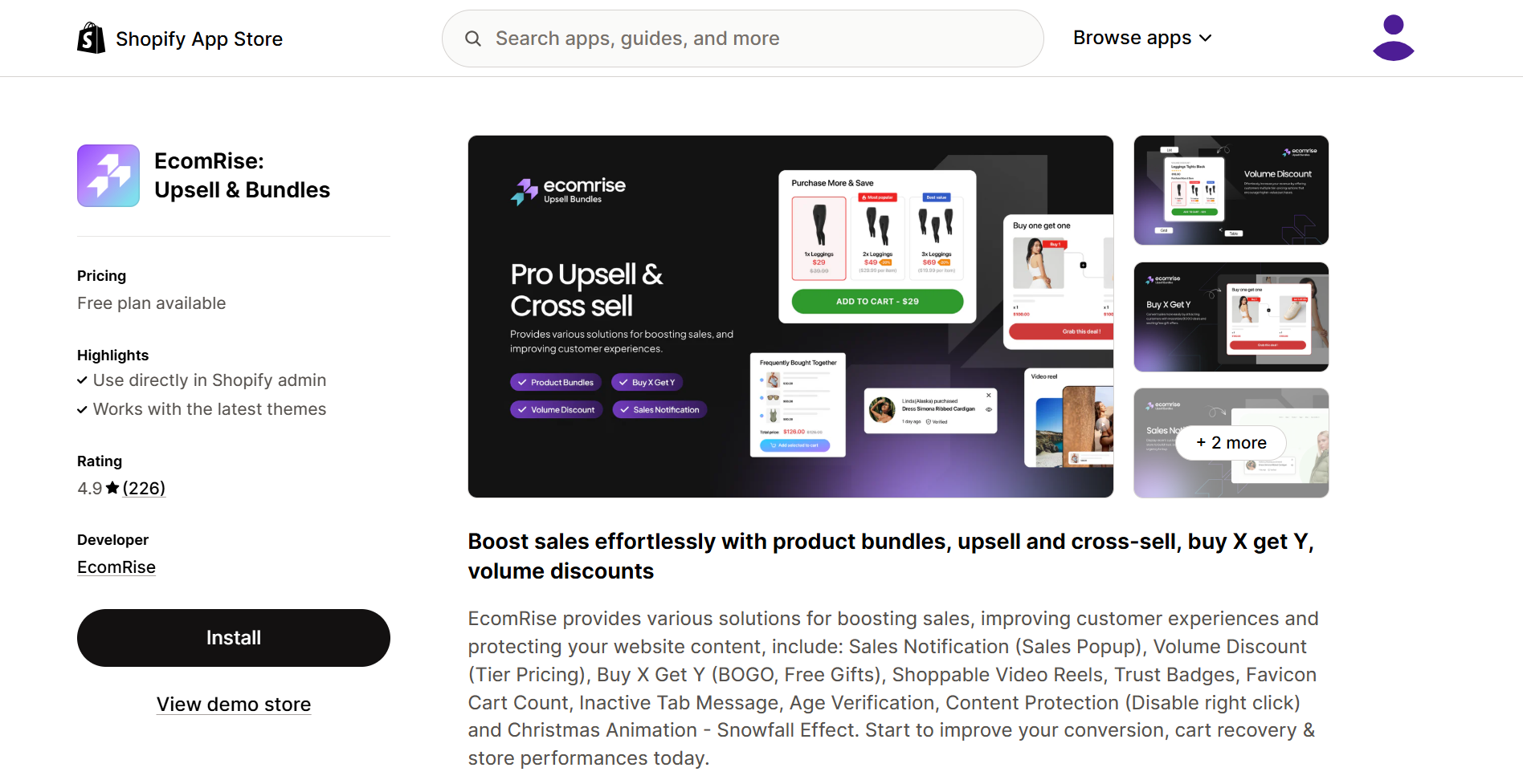 EcomRise: Upsell & Bundles