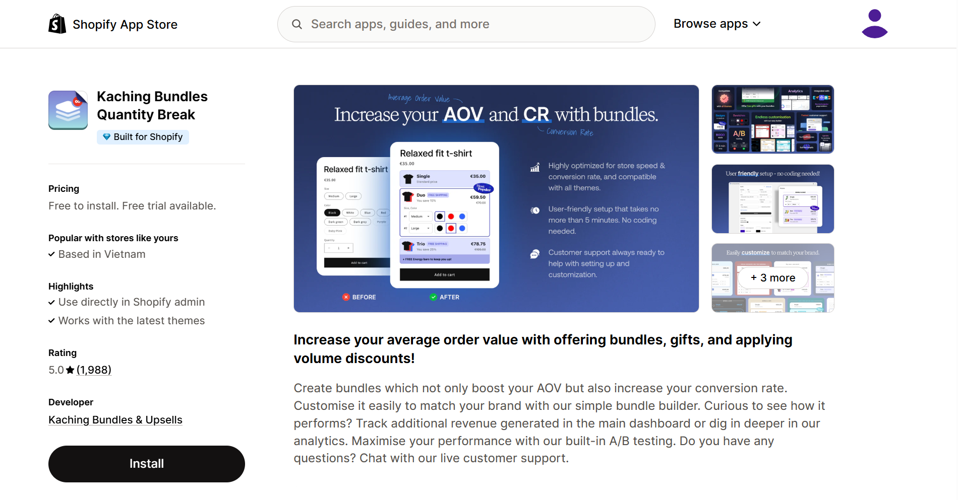 Kaching Bundles Quantity Break