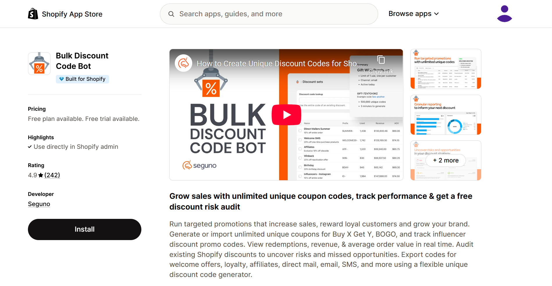Bulk Discount Code Bot