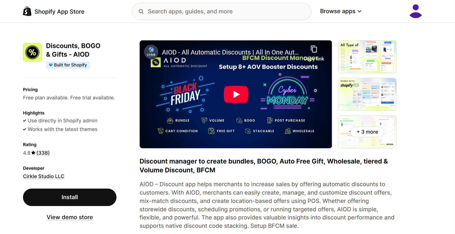 Discounts, BOGO & Gifts ‑ AIOD