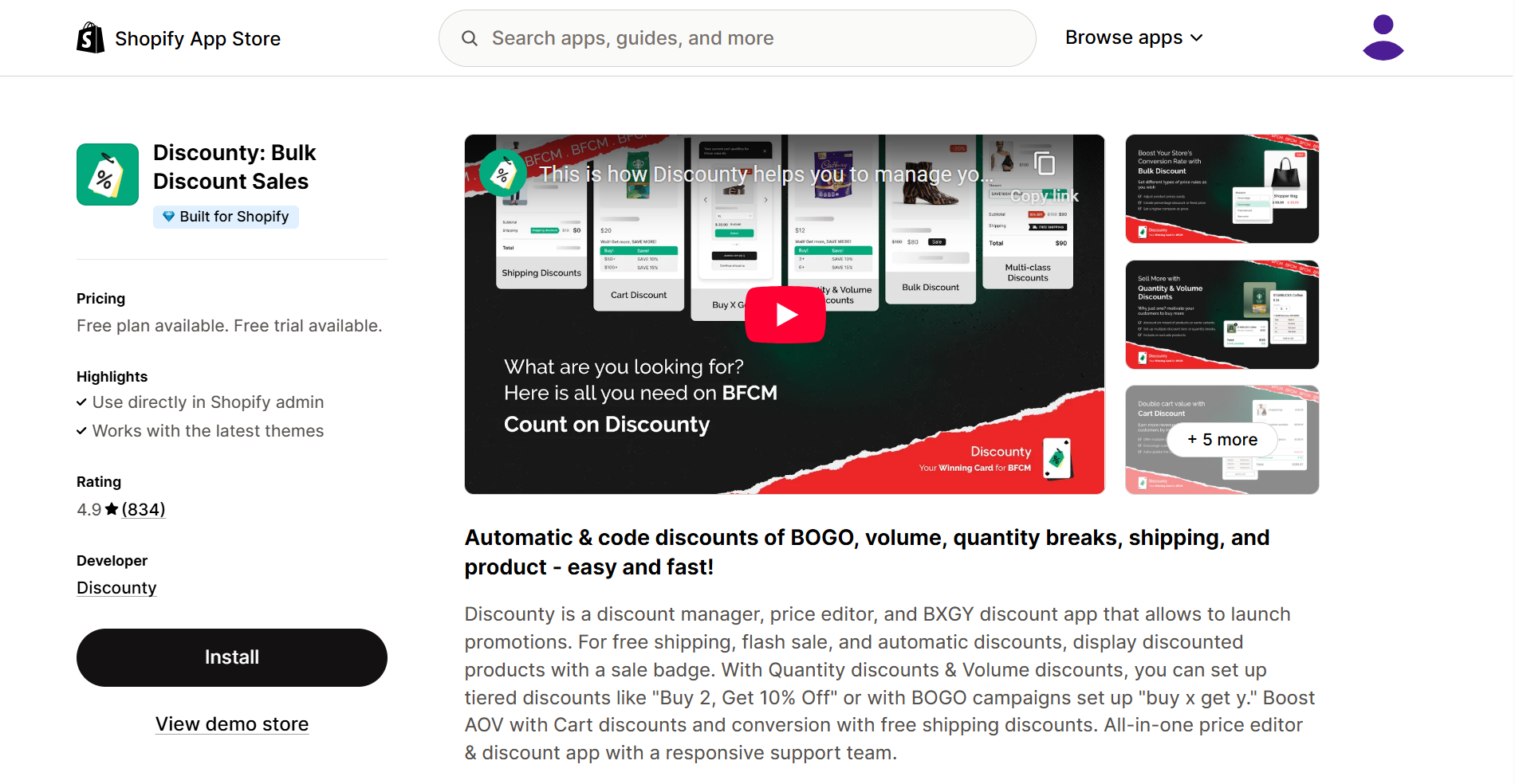 Discounty: Bulk Discount Sales