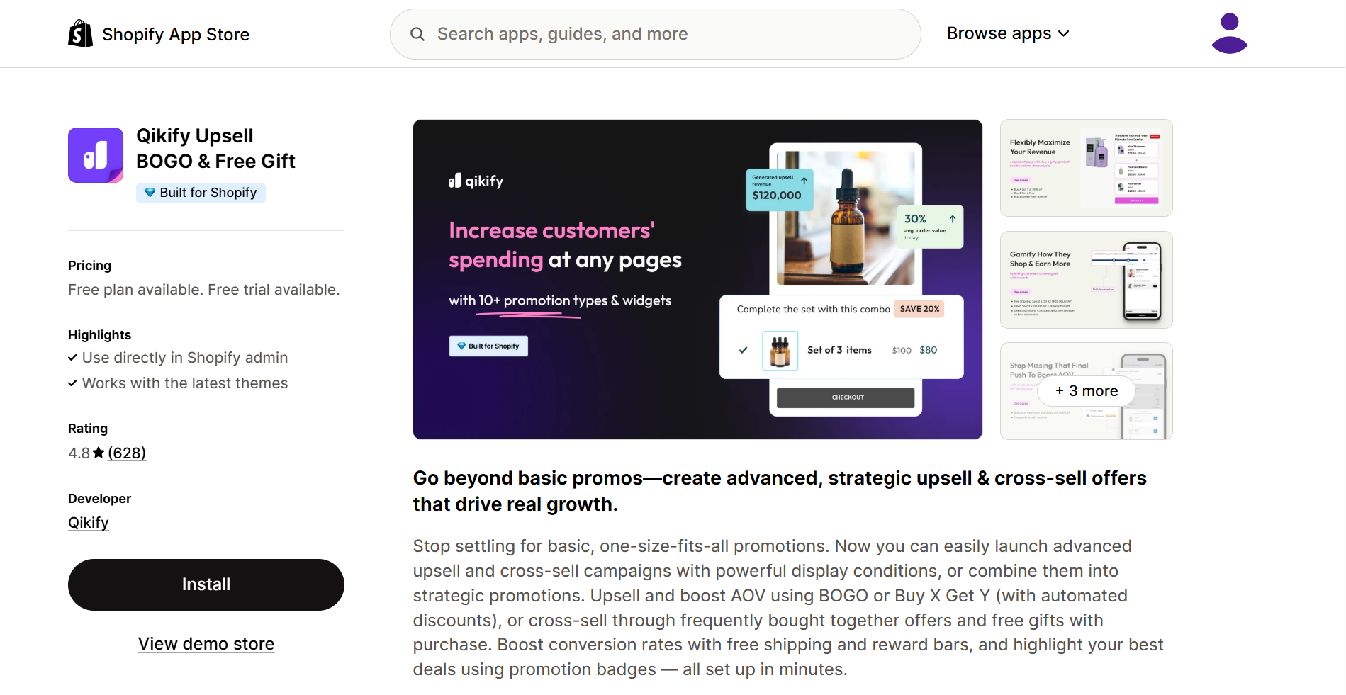 Qikify Upsell BOGO & Free Gift