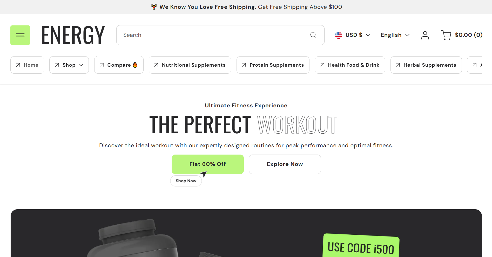 Energy shopify theme