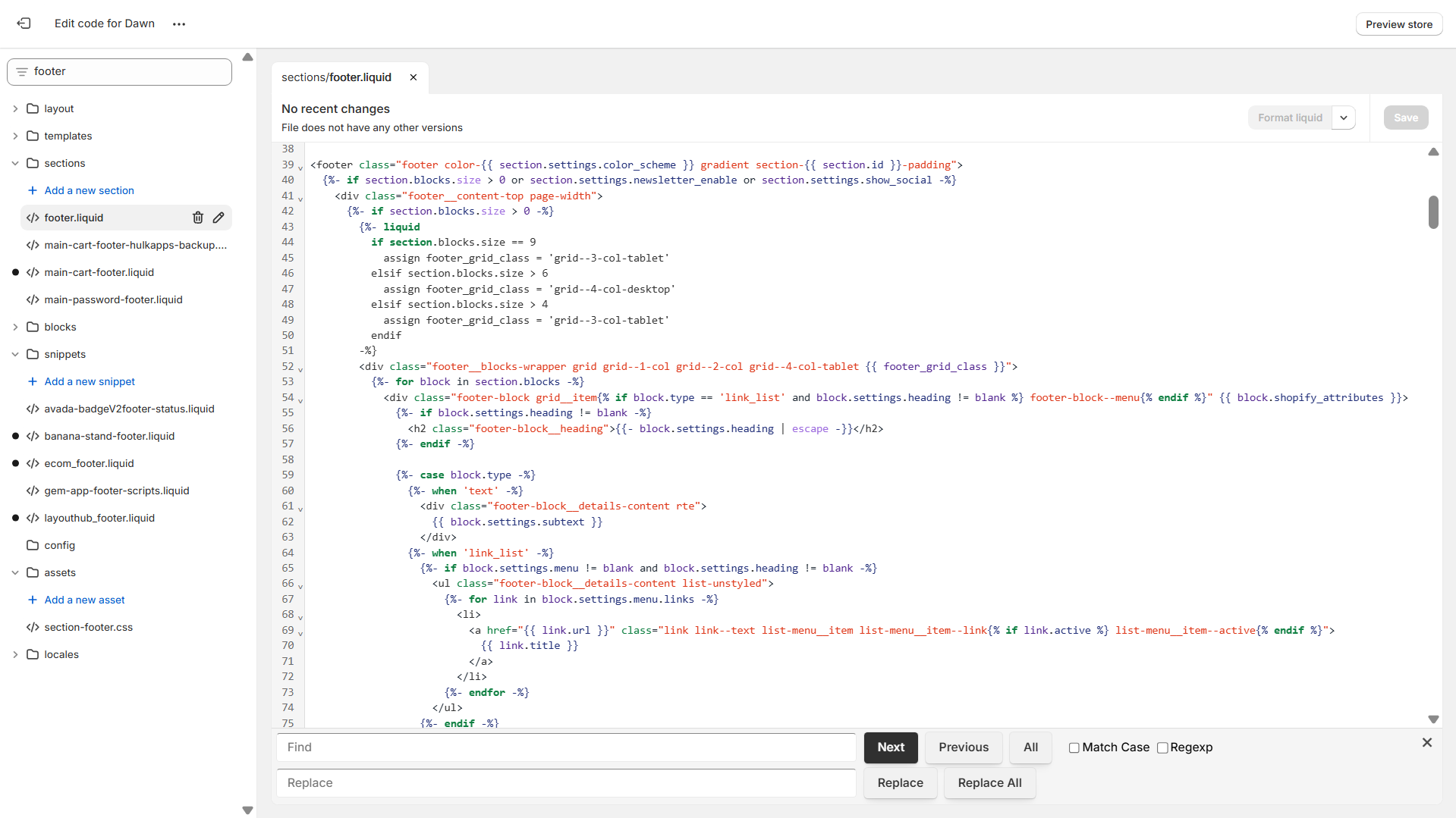Shopify Footer Customization