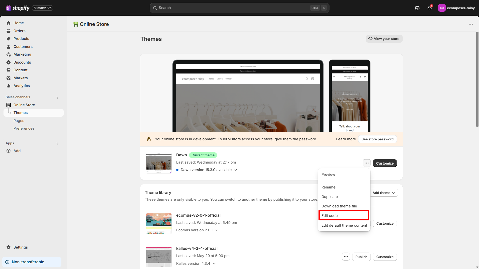 Shopify Footer Customization