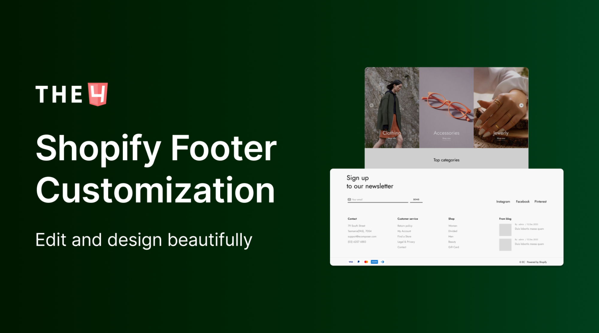 Shopify footer customization